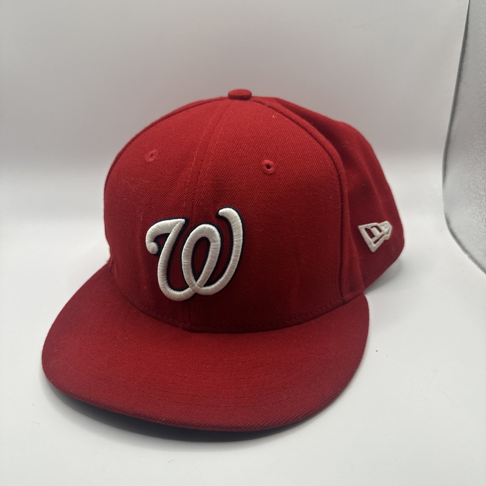 Washington Nationals Size 7 1/8 Red New Era 59FIFTY Embroidered MLB Baseball Cap